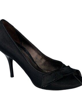 Vintage Via Spiga Peep Toe Satin Heels size 7.5